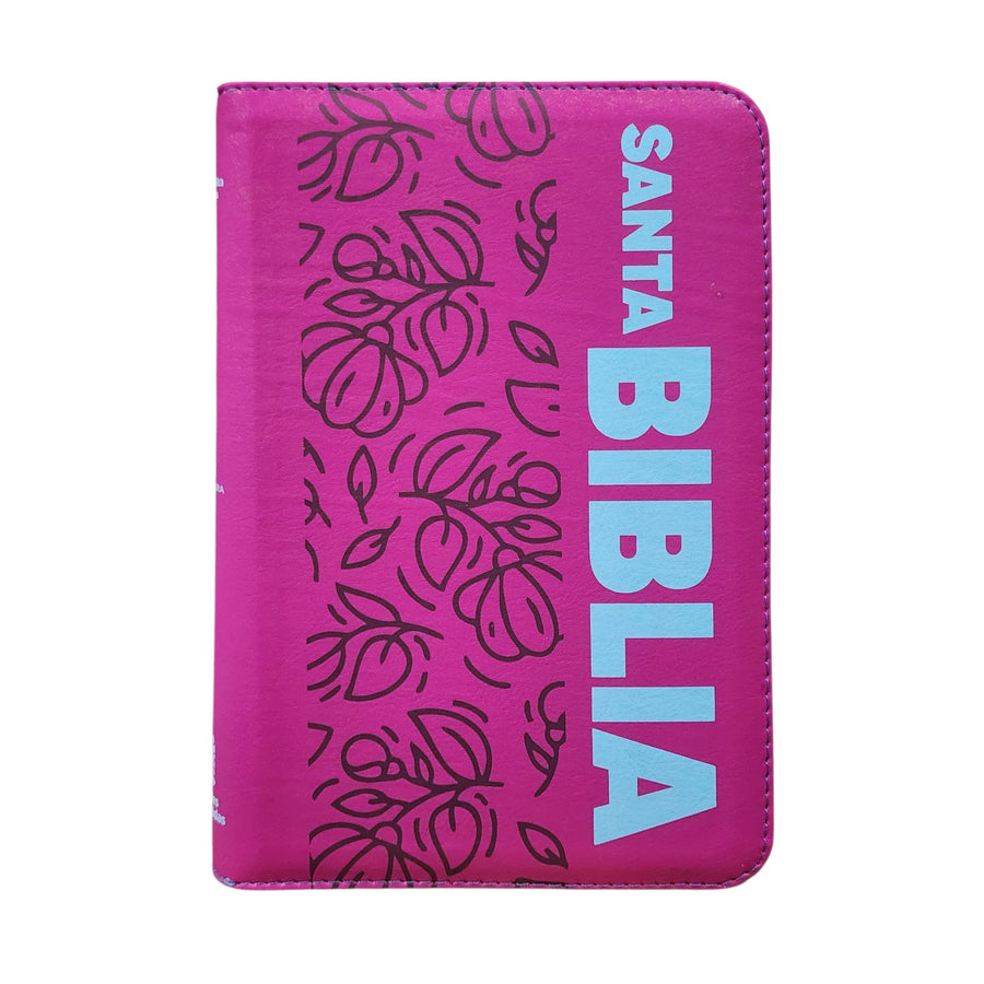 Portada de Biblia RVR065LGZ PJR Fucsia Canto Aguamarina