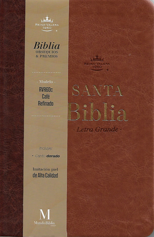 Biblia RVR60c Cafe/ Canto Dorado/ Premios Y Regalos